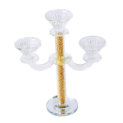 Home Decor Crystal Decor Table Top Candleholder 5 Arms  28 cm
