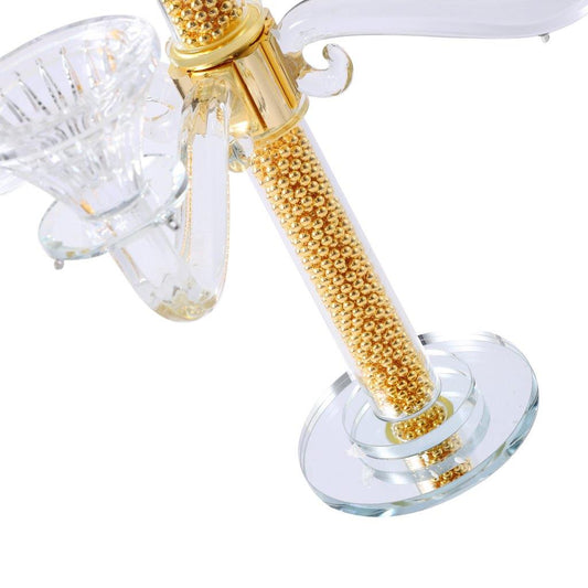 Home Decor Crystal Decor Table Top Candleholder 5 Arms  36 cm