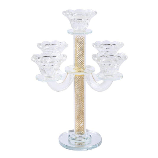 Home Decor Crystal Decor Table Top Candleholder 3 Arms  28 cm