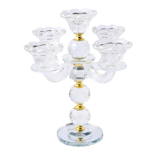 Home Decor Crystal Decor Table Top Candleholder 3 Arms  26 cm