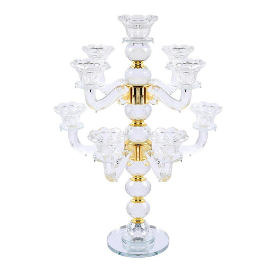 Home Decor Crystal Decor Table Top Candleholder 9 Arms  45 cm