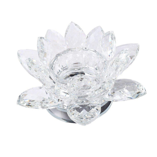 Home Decor Crystal Glass Lotus Flower 13 cm