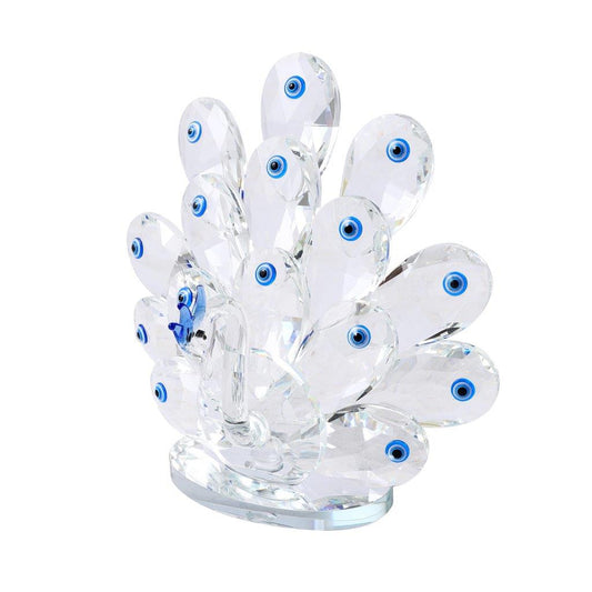 Home Decor Crystal Glass Peacock 14 cm