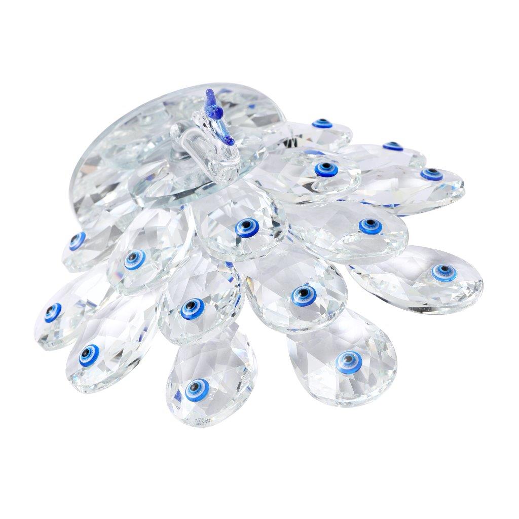Home Decor Crystal Glass Peacock 14 cm