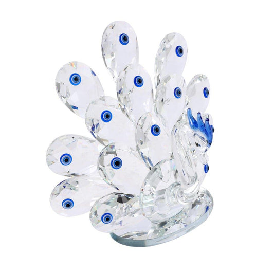 Home Decor Crystal Glass Peacock 18 cm