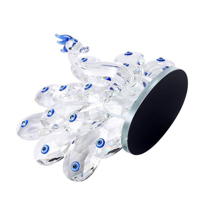 Home Decor Crystal Glass Peacock 18 cm