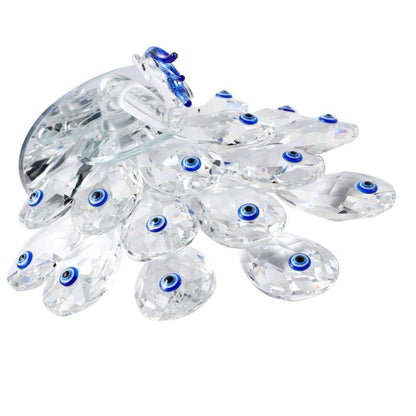 Home Decor Crystal Glass Peacock 18 cm