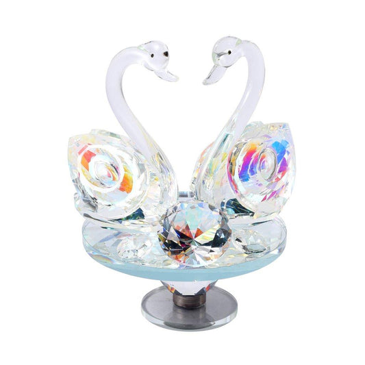 Home Decor Crystal Glass Swan 16.5 cm