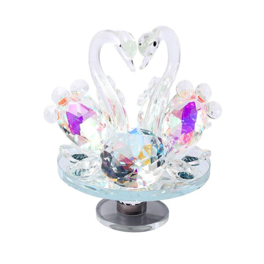 Home Decor Crystal Glass Swan 13.5 cm