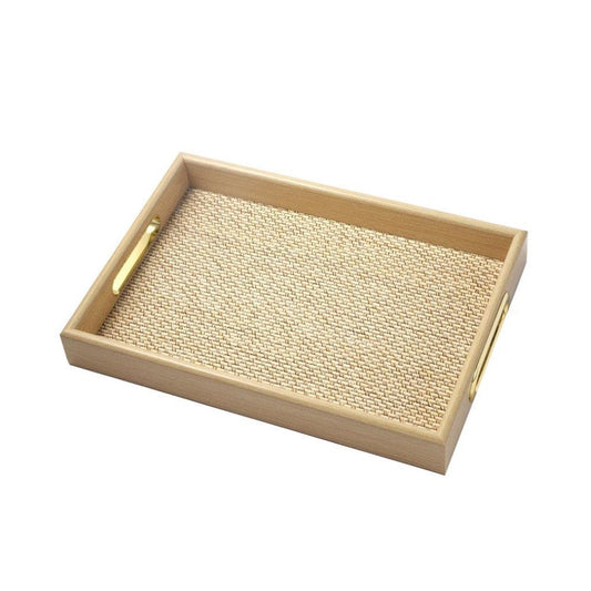Abstract Deco Food Tray MDF Rectangle Serving Tray Set of 2 Pcs 30*20/36*25 cm