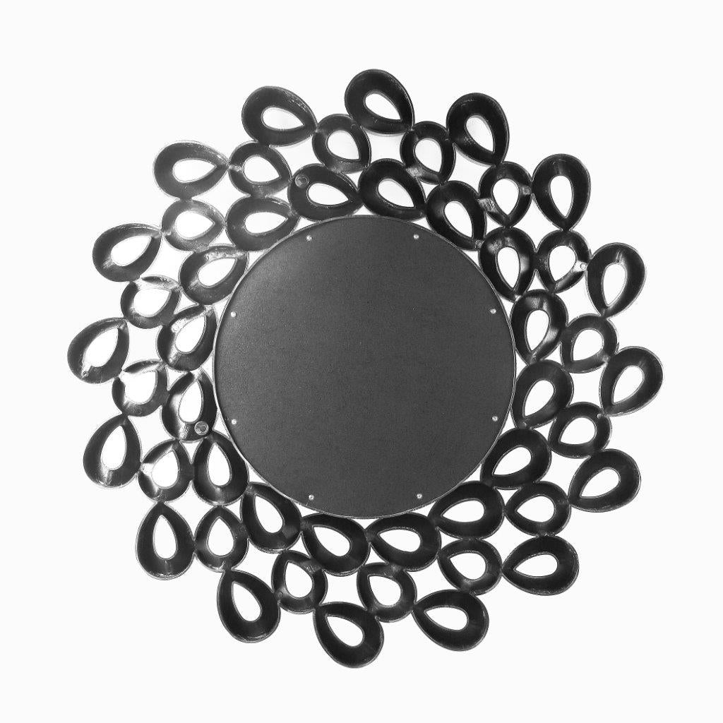 Decorative Abstract Design Round Gold Frame Wall Mirror 62*62 cm
