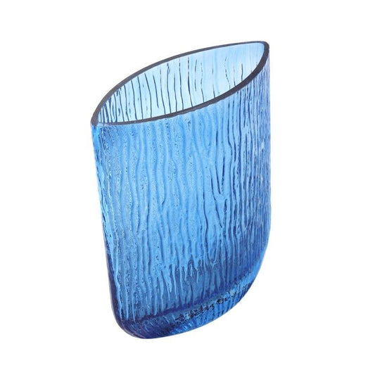 Home Decor Tabletop Fluorescent Color Glass Vase Abstract Shape**