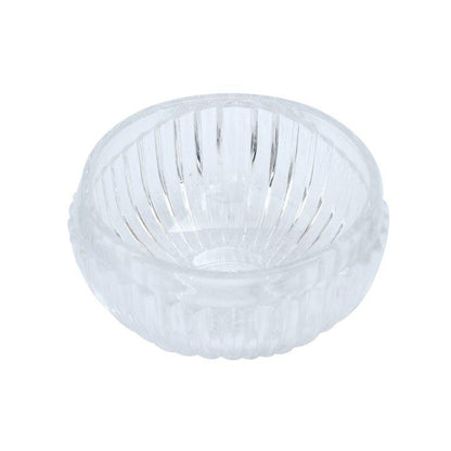 Crystal Glass Round Sugar Bowl Candy Jar with Lid