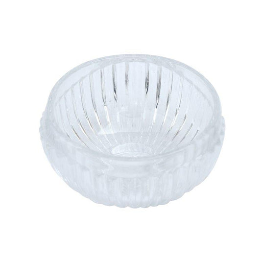 Crystal Glass Round Sugar Bowl Candy Jar with Lid