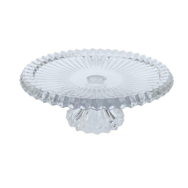 Crystal Glass Round 2 Tier Cake Stand