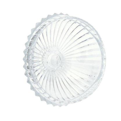Crystal Glass Oval Shape Footed Fruit Bowl