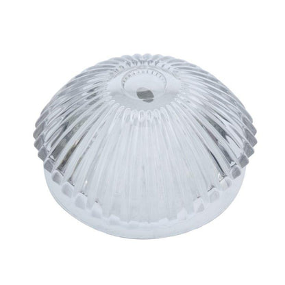 Crystal Glass Round Ribbed Design Serving Bowl