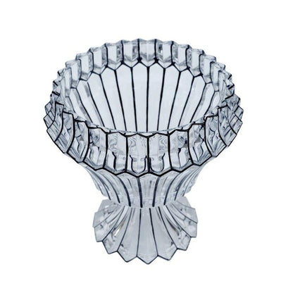Crystal Glass Round Shape Footed Fruit Bowl