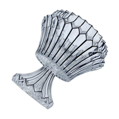Crystal Glass Round Shape Footed Fruit Bowl