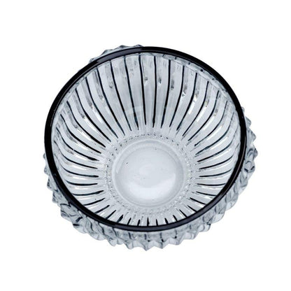 Crystal Glass Round Sugar Bowl Candy Jar with Lid