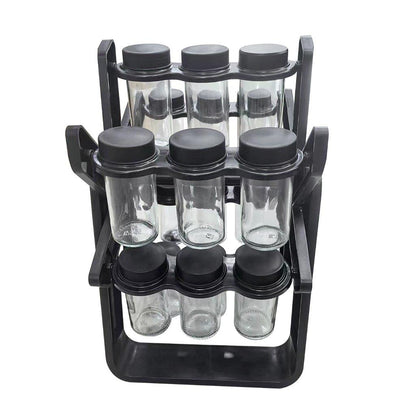 Spice Jar and Seasoning Jar Set of 16 Pcs with Stand 9.5*4/27*32 cm **