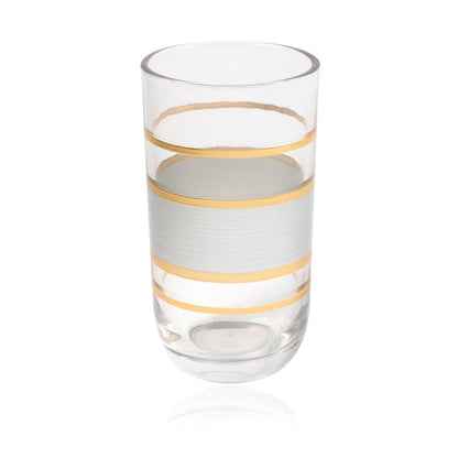 Moroccan Design Silver Drinking Glass Tumblers Set of 12 Pcs 6.5*12/7.5*15 cm