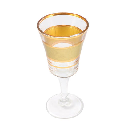Moroccan Design Gold Drinking Glass Tunblers Set of 12 Pcs 6.5*12/7.5*15 cm