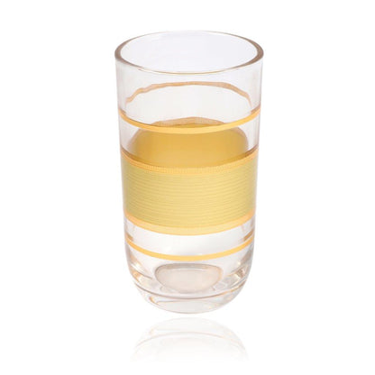 Moroccan Design Gold Drinking Glass Tunblers Set of 12 Pcs 6.5*12/7.5*15 cm