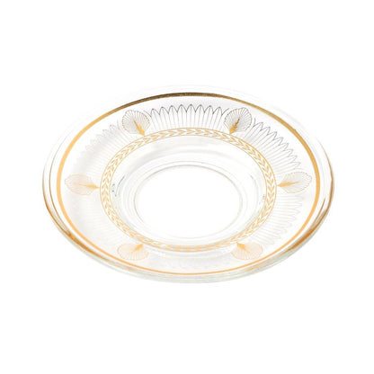 Moroccan Design Gold Drinking Glass Tea Cups and Saucer Set of 36 Pcs 11/6*5/6.5*9 cm **
