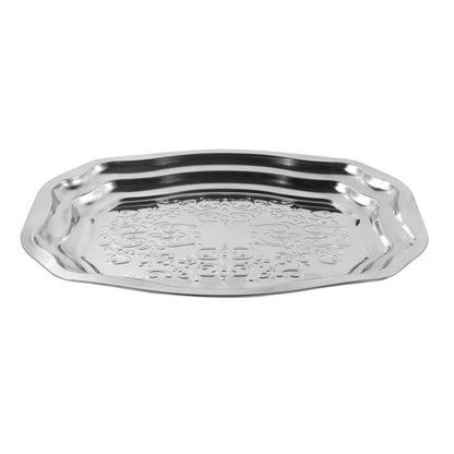 Silver Plated Stainless Steel Serving Tray 60 cm