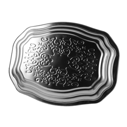 Silver Plated Stainless Steel Serving Tray 70 cm