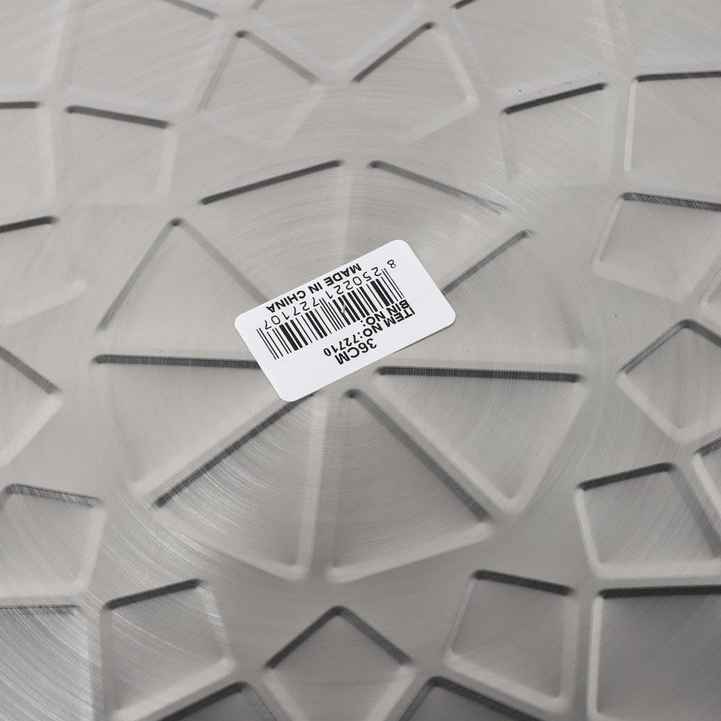 Silver Plated Stainless Steel Round Serving Tray 32 cm