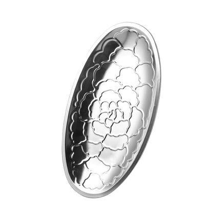 Silver Plated Stainless Steel Oval Serving Plate 45 cm