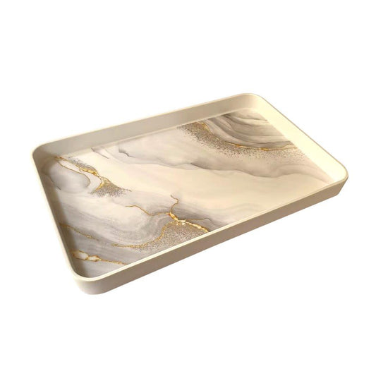 High Quality Marble Pattern Rectangular Melamine Serving Tray 30*19 cm