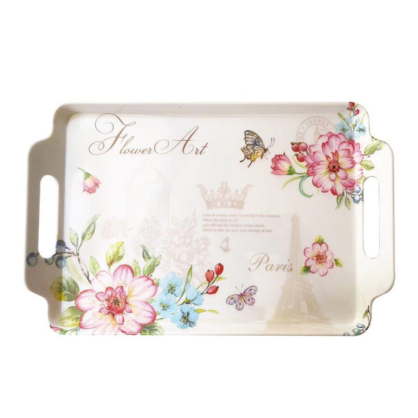 High Quality Marble Pattern Rectangular Melamine Serving Tray 38*24 cm