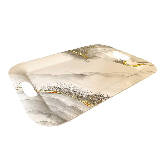 High Quality Marble Pattern Rectangular Melamine Serving Tray 58*42 cm