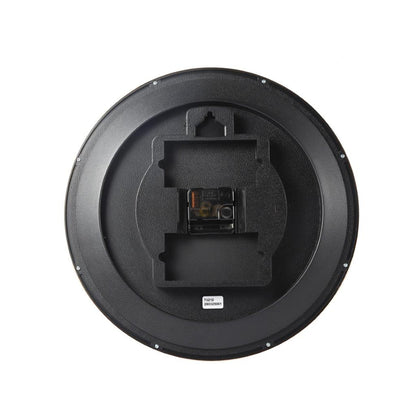 Minimalist Design Black Round Analog Wall Clock 36 cm