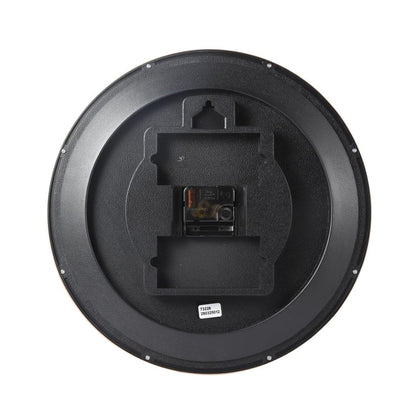 Minimalist Design Black Round Analog Wall Clock 36 cm