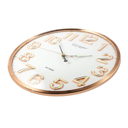 Minimalist Design White Round Analog Wall Clock 36 cm