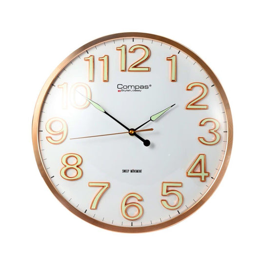 Minimalist Design White Round Analog Wall Clock 36 cm