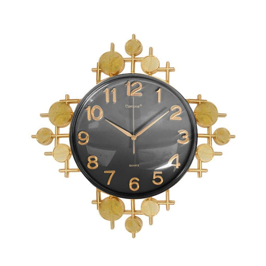 Decorative Abstract Design Black Round Analog Wall Clock 60*60 cm