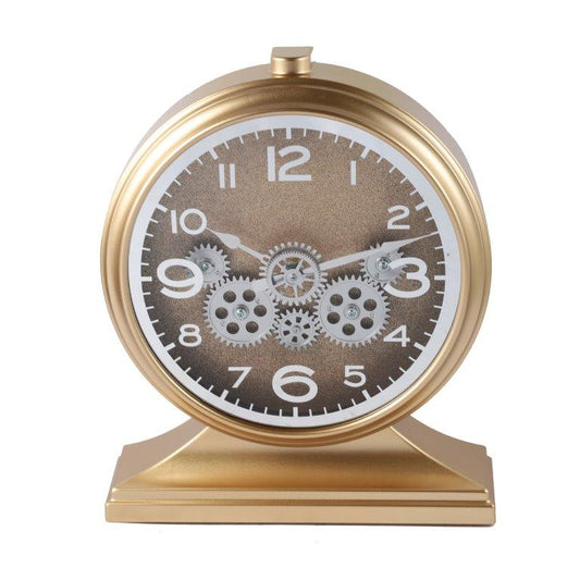 Decorative Round Shape Gold Glitter Design Analog Deco Wall Clock  27*31 cm