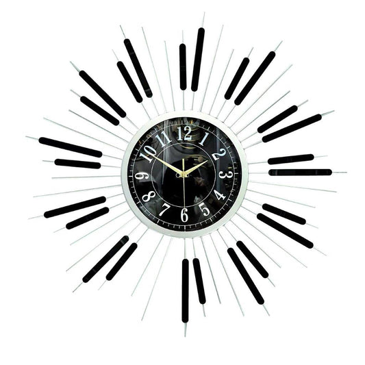 Decorative Abstract Design Metal Round Gold Frame Wall Clock 67 cm 67 cm