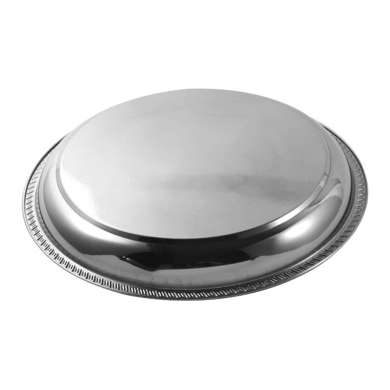 Silver Plated Stainless Steel Round Serving Tray 30 cm