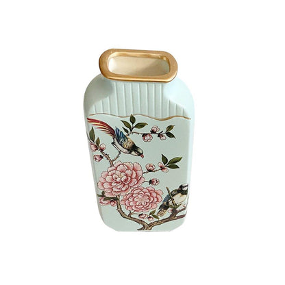 Home Decor Table Top Abstract Print Ceramic Vase Set of 3 Pcs 16*16/12*25/21.5 cm