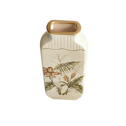 Home Decor Table Top Abstract Print Ceramic Vase Set of 3 Pcs 16*16/12*25/21.5 cm