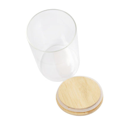 Airtight Bamboo Lid Glas Condiment Seasoning Jar 950 ml
