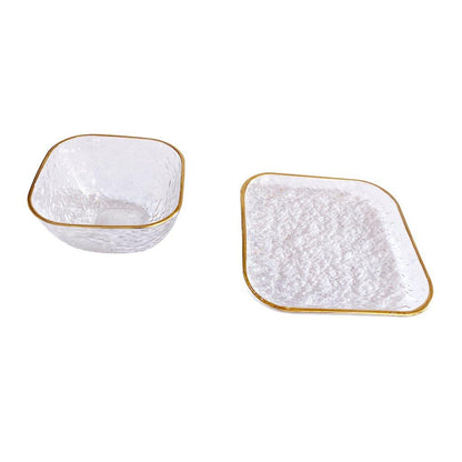 Crystal Glass Ice Cream and Dessert Bowl and Plate Set of 12 Pcs 10.5*5.2/15 cm