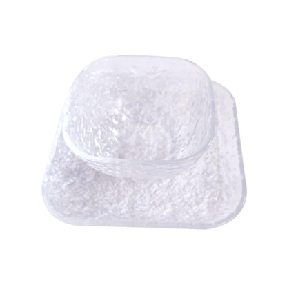Crystal Glass Ice Cream and Dessert Bowl and Plate Set of 12 Pcs 10.5*5.2/15 cm