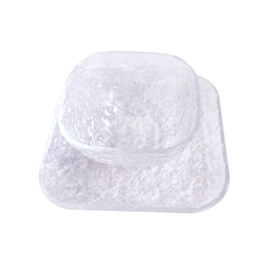 Crystal Glass Ice Cream and Dessert Bowl and Plate Set of 12 Pcs 10.5*5.2/15 cm